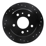 R1 Concepts 82-89 BMW 524TD Rear Right Drilled & Slotted Black Brake Rotor by R1 Concepts RNC-633-31015R