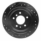 R1 Concepts 81-86 BMW 735I Rear Right Drilled & Slotted Black Brake Rotor by R1 Concepts RNC-633-31016R