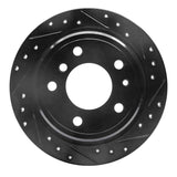 R1 Concepts 81-86 BMW 735I Rear Right Drilled & Slotted Black Brake Rotor by R1 Concepts RNC-633-31016R