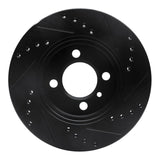 R1 Concepts 84-91 BMW 325I (USA/Canada) Front Left Drilled & Slotted Black Brake Rotor by R1 Concepts RNC-633-31017L
