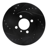 R1 Concepts 84-91 BMW 325I (USA/Canada) Front Left Drilled & Slotted Black Brake Rotor by R1 Concepts RNC-633-31017L