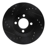 R1 Concepts 84-91 BMW 325ES Front Right Drilled & Slotted Black Brake Rotor by R1 Concepts RNC-633-31017R