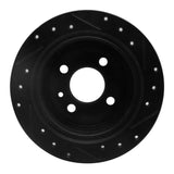 R1 Concepts 84-91 BMW 325IS Rear Left Drilled & Slotted Black Brake Rotor by R1 Concepts RNC-633-31018L