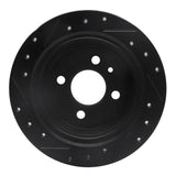 R1 Concepts 84-91 BMW 325I (USA/Canada) Rear Right Drilled & Slotted Black Brake Rotor by R1 Concepts RNC-633-31018R