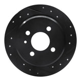 R1 Concepts 84-91 BMW 325I (USA/Canada) Rear Right Drilled & Slotted Black Brake Rotor by R1 Concepts RNC-633-31018R