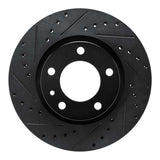 R1 Concepts 87-88 BMW M5 Front Left Drilled & Slotted Black Brake Rotor by R1 Concepts RNC-633-31019L
