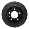 R1 Concepts 87-88 BMW M5 Front Left Drilled & Slotted Black Brake Rotor