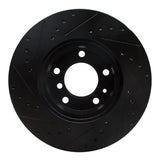 R1 Concepts 87-95 BMW 735IL Front Right Drilled & Slotted Black Brake Rotor by R1 Concepts RNC-633-31020R