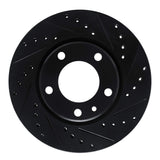 R1 Concepts 88-91 BMW M3 Front Right Drilled & Slotted Black Brake Rotor by R1 Concepts RNC-633-31022R