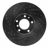 R1 Concepts 89-95 BMW 525IT Front Right Drilled & Slotted Black Brake Rotor by R1 Concepts RNC-633-31023R