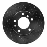 R1 Concepts 89-95 BMW 525IT Front Right Drilled & Slotted Black Brake Rotor by R1 Concepts RNC-633-31023R