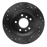 R1 Concepts 89-95 BMW 525I (USA/Canada) Rear Right Drilled & Slotted Black Brake Rotor by R1 Concepts RNC-633-31024R