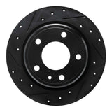 R1 Concepts 88-91 BMW M3 Rear Left Drilled & Slotted Black Brake Rotor by R1 Concepts RNC-633-31026L
