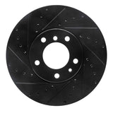 R1 Concepts 91-01 BMW 740I Front Left Drilled & Slotted Black Brake Rotor by R1 Concepts RNC-633-31029L