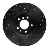 R1 Concepts 91-01 BMW 740IL Rear Left Drilled & Slotted Black Brake Rotor by R1 Concepts RNC-633-31030L