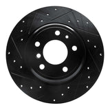 R1 Concepts 91-01 BMW 740IL Rear Left Drilled & Slotted Black Brake Rotor by R1 Concepts RNC-633-31030L