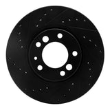 R1 Concepts 91-93 BMW M5 Front Left Drilled & Slotted Black Brake Rotor by R1 Concepts RNC-633-31031L