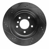 R1 Concepts 95-02 BMW Z3 Left Rear Drilled & Slotted Black Brake Rotor by R1 Concepts RNC-633-31034D