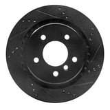 R1 Concepts 95-02 BMW Z3 Left Rear Drilled & Slotted Black Brake Rotor by R1 Concepts RNC-633-31034D