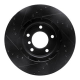 R1 Concepts 95-02 BMW M3 Left Front Drilled & Slotted Black Brake Rotor by R1 Concepts RNC-633-31036D