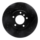 R1 Concepts 95-02 BMW M3 Left Front Drilled & Slotted Black Brake Rotor by R1 Concepts RNC-633-31036D