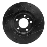 R1 Concepts 95-02 BMW M3 Right Front Drilled & Slotted Black Brake Rotor by R1 Concepts RNC-633-31037D