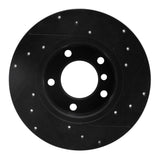 R1 Concepts 95-98 BMW Z3 Front Left Drilled & Slotted Black Brake Rotor by R1 Concepts RNC-633-31038L