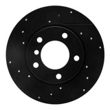 R1 Concepts 95-98 BMW Z3 Front Left Drilled & Slotted Black Brake Rotor by R1 Concepts RNC-633-31038L