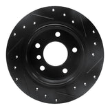 R1 Concepts 95-99 BMW 318TI Rear Left Drilled & Slotted Black Brake Rotor by R1 Concepts RNC-633-31039L