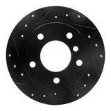 R1 Concepts 95-99 BMW 318TI Rear Left Drilled & Slotted Black Brake Rotor by R1 Concepts RNC-633-31039L