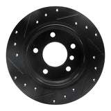 R1 Concepts 95-99 BMW 318TI Rear Right Drilled & Slotted Black Brake Rotor by R1 Concepts RNC-633-31039R