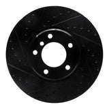 R1 Concepts 95-01 BMW 750IL Front Left Drilled & Slotted Black Brake Rotor by R1 Concepts RNC-633-31040L