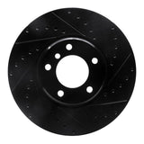 R1 Concepts 95-01 BMW 750IL Front Right Drilled & Slotted Black Brake Rotor by R1 Concepts RNC-633-31040R