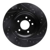 R1 Concepts 95-03 BMW Z8 Rear Left Drilled & Slotted Black Brake Rotor by R1 Concepts RNC-633-31041L