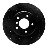 R1 Concepts 95-03 BMW Z8 Rear Left Drilled & Slotted Black Brake Rotor by R1 Concepts RNC-633-31041L