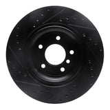R1 Concepts 95-03 BMW 750IL Rear Right Drilled & Slotted Black Brake Rotor by R1 Concepts RNC-633-31041R