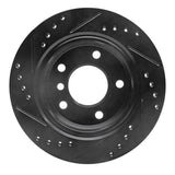 R1 Concepts 96-05 BMW 320I (USA/Canada) Rear Right Drilled & Slotted Black Brake Rotor by R1 Concepts RNC-633-31042R