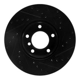 R1 Concepts 96-03 BMW 528I Front Left Drilled & Slotted Black Brake Rotor by R1 Concepts RNC-633-31043L