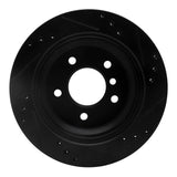 R1 Concepts 96-03 BMW 525I (USA/Canada) Rear Left Drilled & Slotted Black Brake Rotor by R1 Concepts RNC-633-31044L