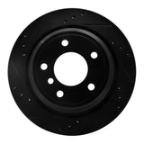 R1 Concepts 96-03 BMW 525I (USA/Canada) Rear Left Drilled & Slotted Black Brake Rotor by R1 Concepts RNC-633-31044L