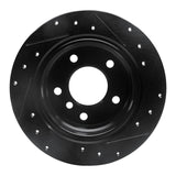 R1 Concepts 96-02 BMW Z3 Rear Left Drilled & Slotted Black Brake Rotor by R1 Concepts RNC-633-31045L