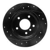 R1 Concepts 96-02 BMW Z3 Rear Right Drilled & Slotted Black Brake Rotor by R1 Concepts RNC-633-31045R