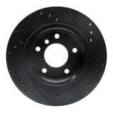 R1 Concepts 99-06 BMW 323I Rear Left Drilled & Slotted Black Brake Rotor by R1 Concepts RNC-633-31047L