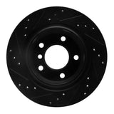 R1 Concepts 99-06 BMW 325I (USA/Canada) Rear Right Drilled & Slotted Black Brake Rotor by R1 Concepts RNC-633-31047R