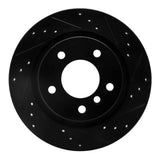 R1 Concepts 99-06 BMW 325I (USA/Canada) Rear Right Drilled & Slotted Black Brake Rotor by R1 Concepts RNC-633-31047R