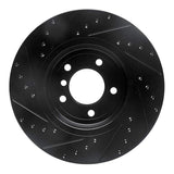 R1 Concepts 01-08 BMW 330I Front Right Drilled & Slotted Black Brake Rotor by R1 Concepts RNC-633-31048R