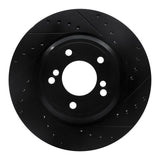 R1 Concepts 00-06 BMW M3 Rear Right Drilled & Slotted Black Brake Rotor by R1 Concepts RNC-633-31050R