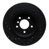 R1 Concepts 01-06 BMW 330I Rear Right Drilled & Slotted Black Brake Rotor by R1 Concepts RNC-633-31053R