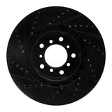 R1 Concepts 01-06 BMW M3 Left Front Drilled & Slotted Black Brake Rotor by R1 Concepts RNC-633-31054D