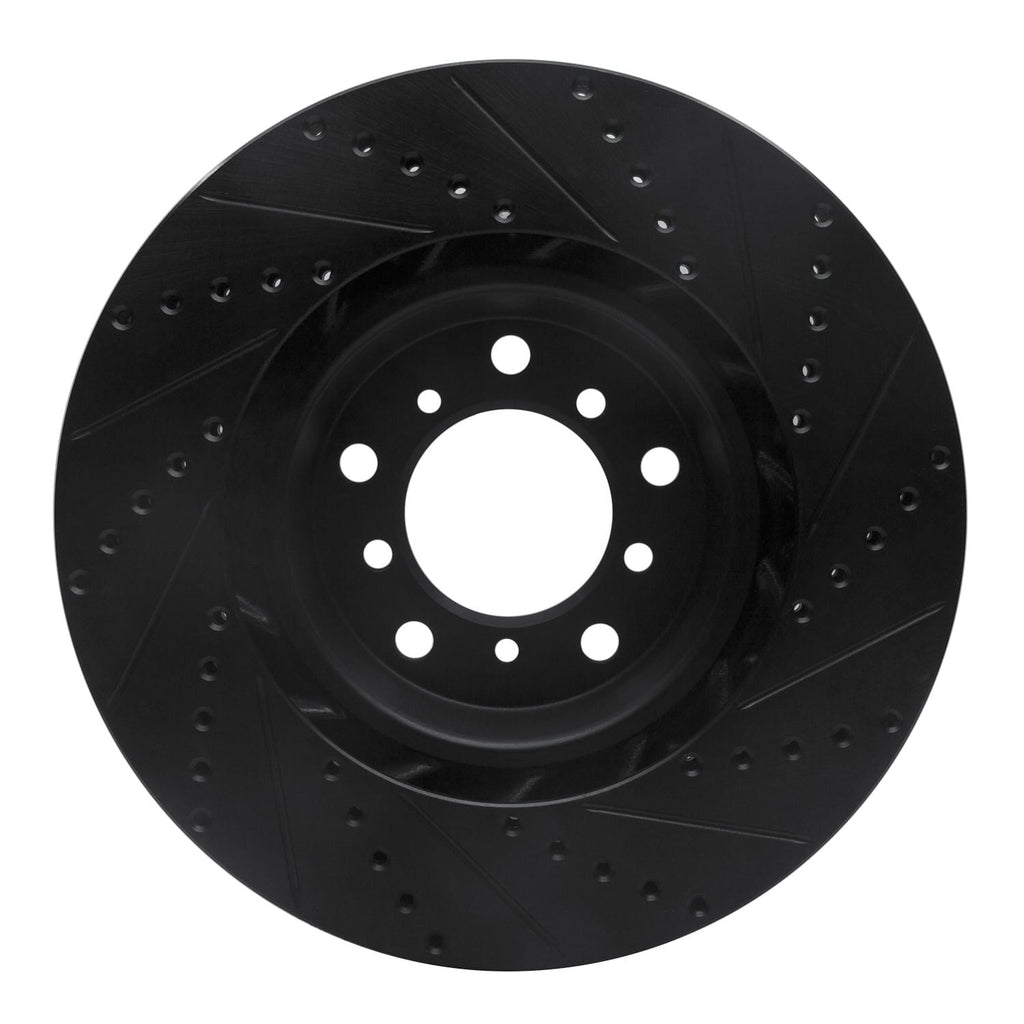 R1 Concepts 01-06 BMW M3 Right Front Drilled & Slotted Black Brake ...
